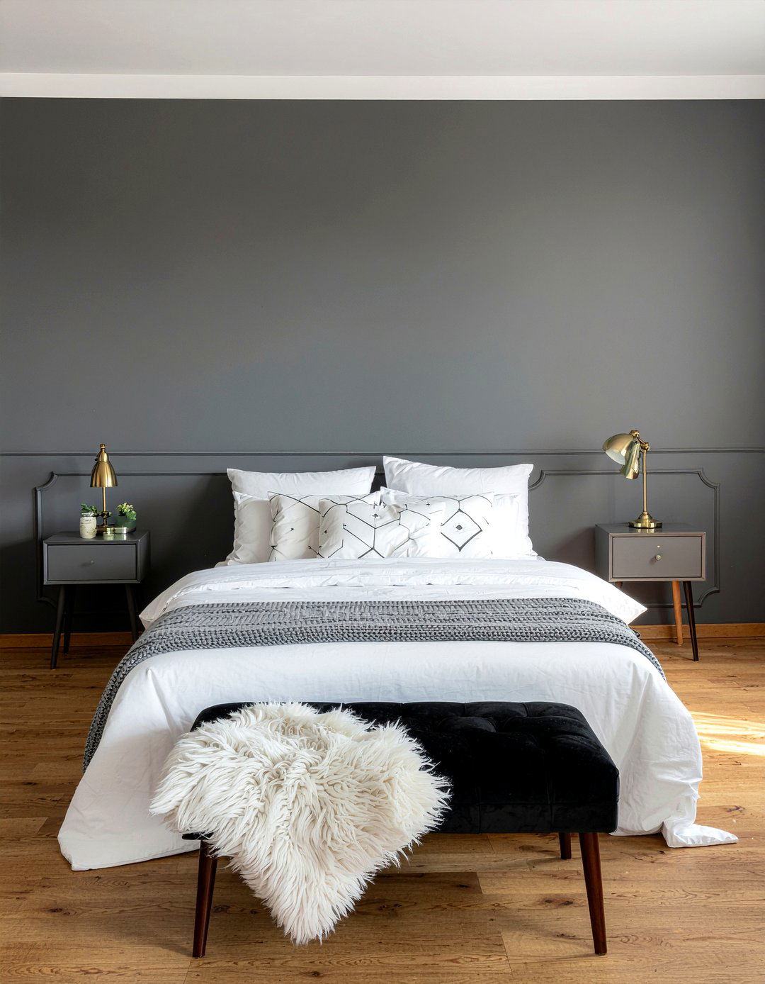 Dark Charcoal Bedroom - 30 modern glam bedroom ideas
