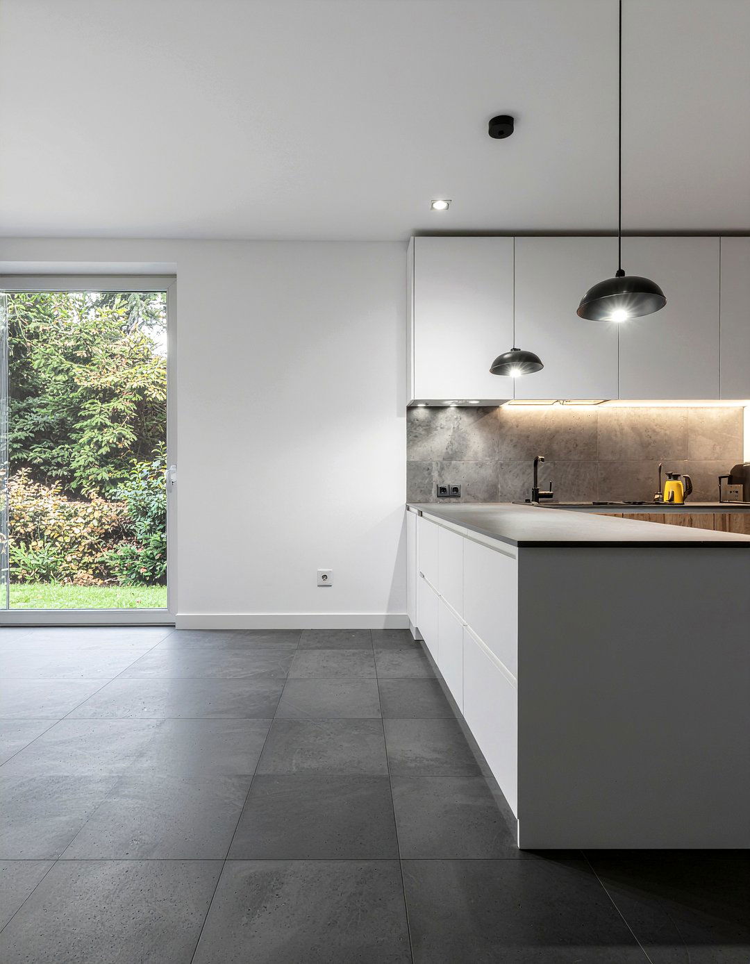 Dark Charcoal Cement Tile - 30 cement tile kitchen backsplash ideas