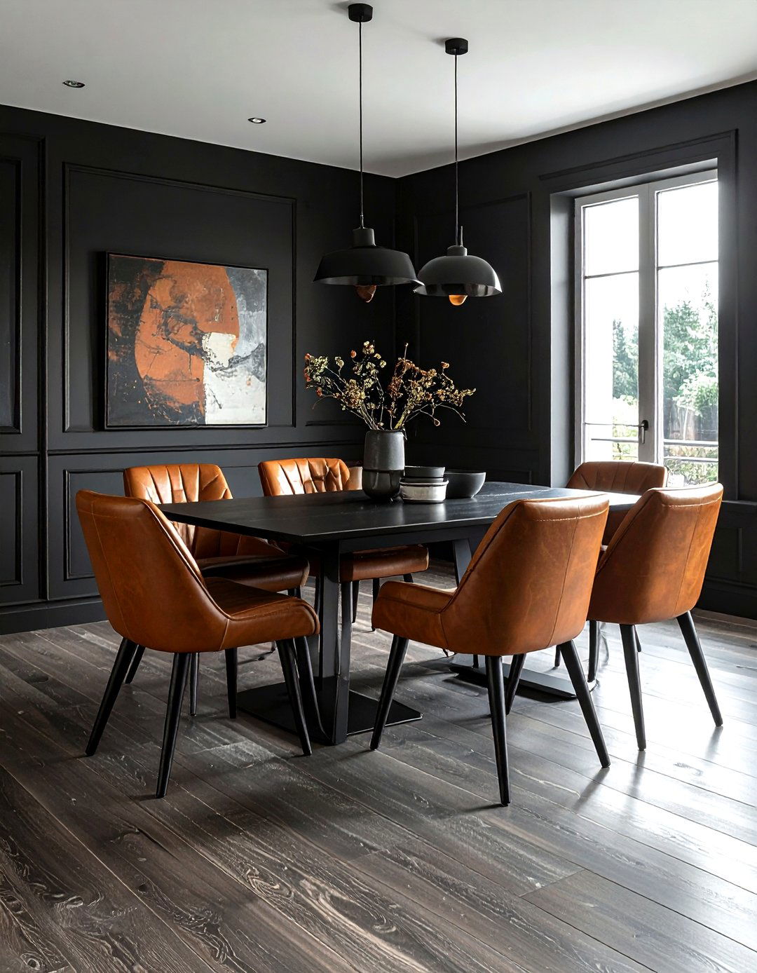 Dark Charcoal Dining Room Leather Chairs - 30 dark charcoal dining room ideas