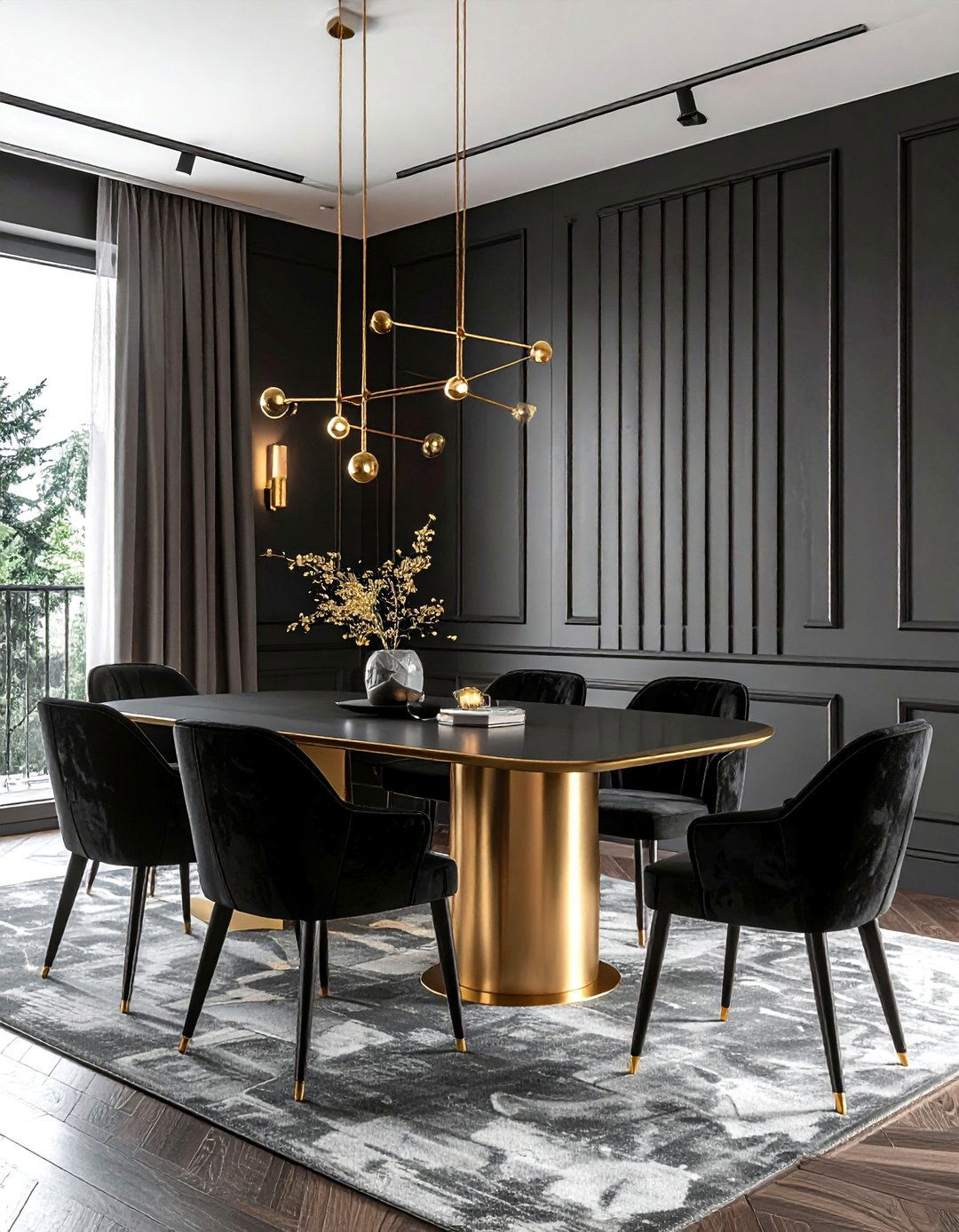 Dark Charcoal Fluted Wall - 30 wall paneling ideas