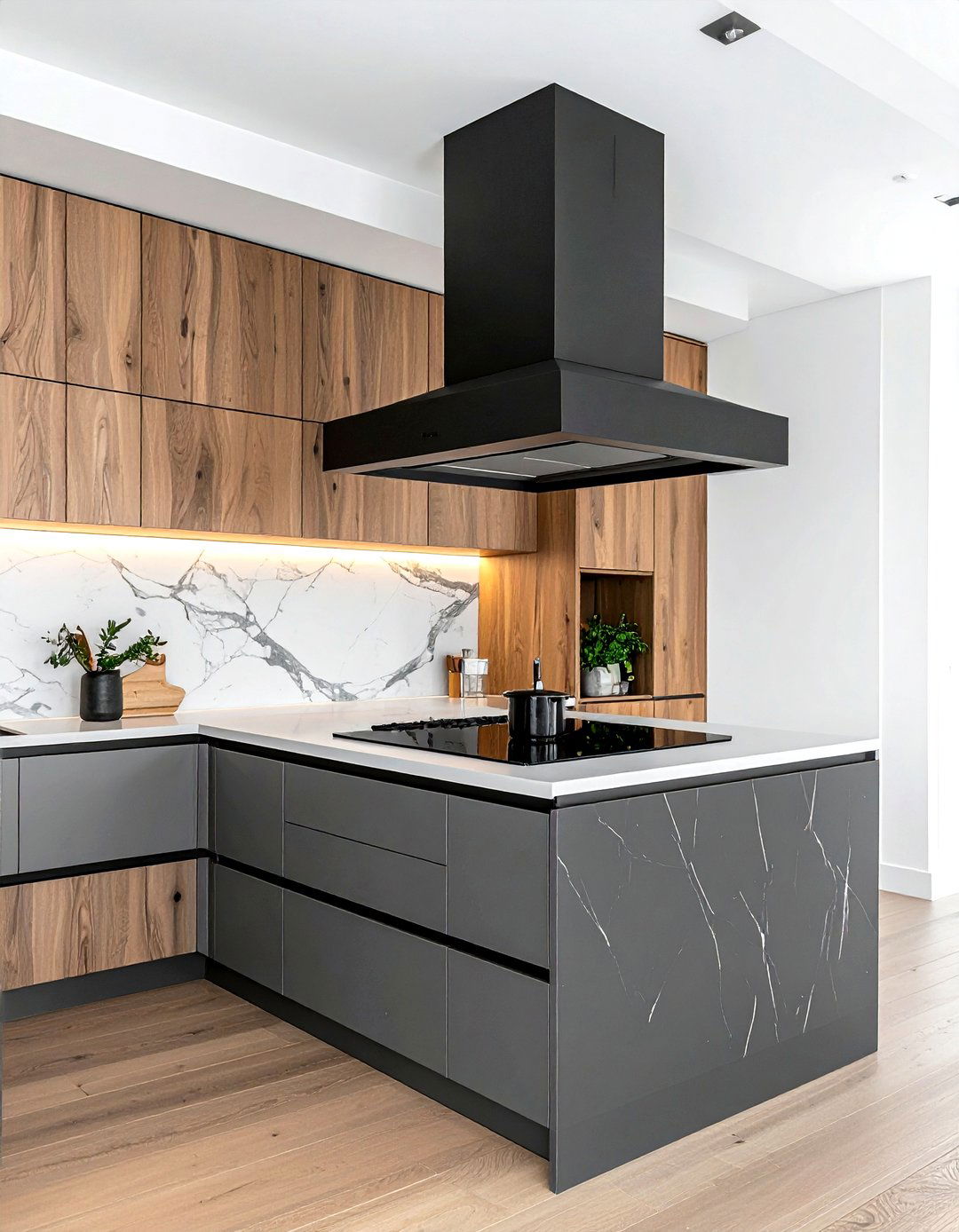 Dark Charcoal Hood - 30 kitchen hood ideas
