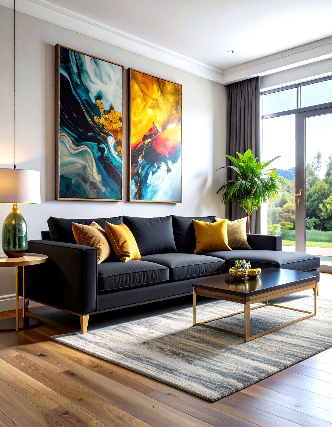 Dark Charcoal Slipcovered Sofa - 30 living room slipcovered sofa ideas