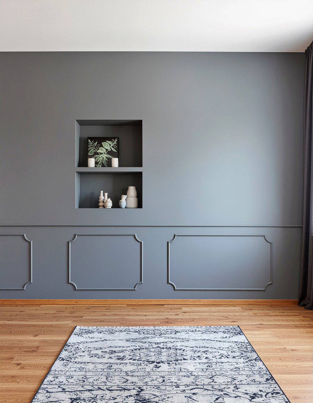 Dark Contrast Wall Niche - 30 living room wall niches