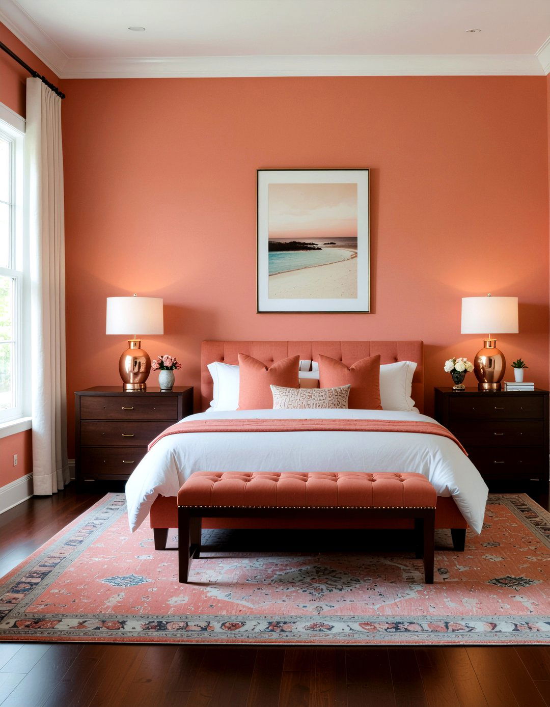 Dark Coral Bedroom - 30 coral bedroom ideas
