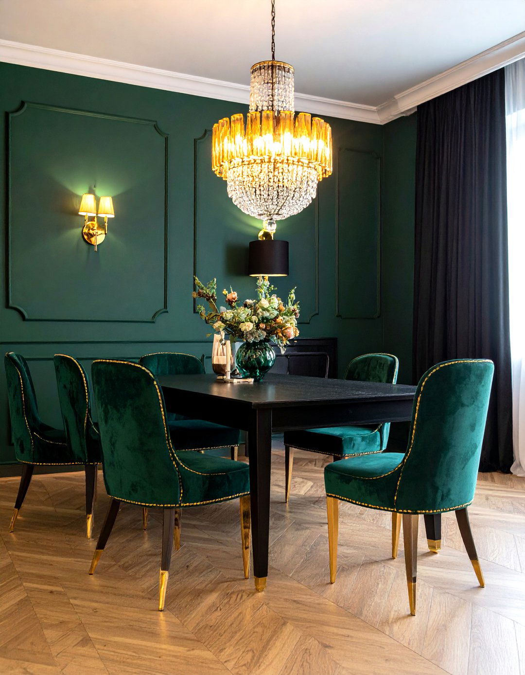 Dark Dining Room - 30 townhouse dining room ideas