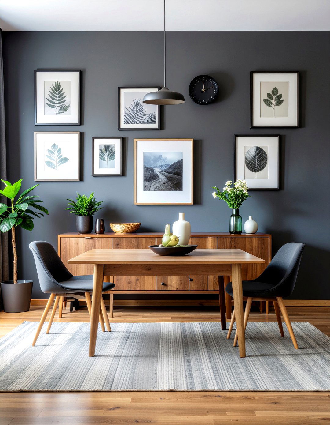 Dark Dining Room Gallery Wall - 30 dark dining room ideas