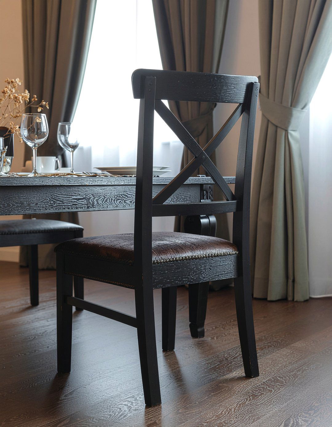 Dark Espresso Dining Chair - 30 cross back dining chair ideas