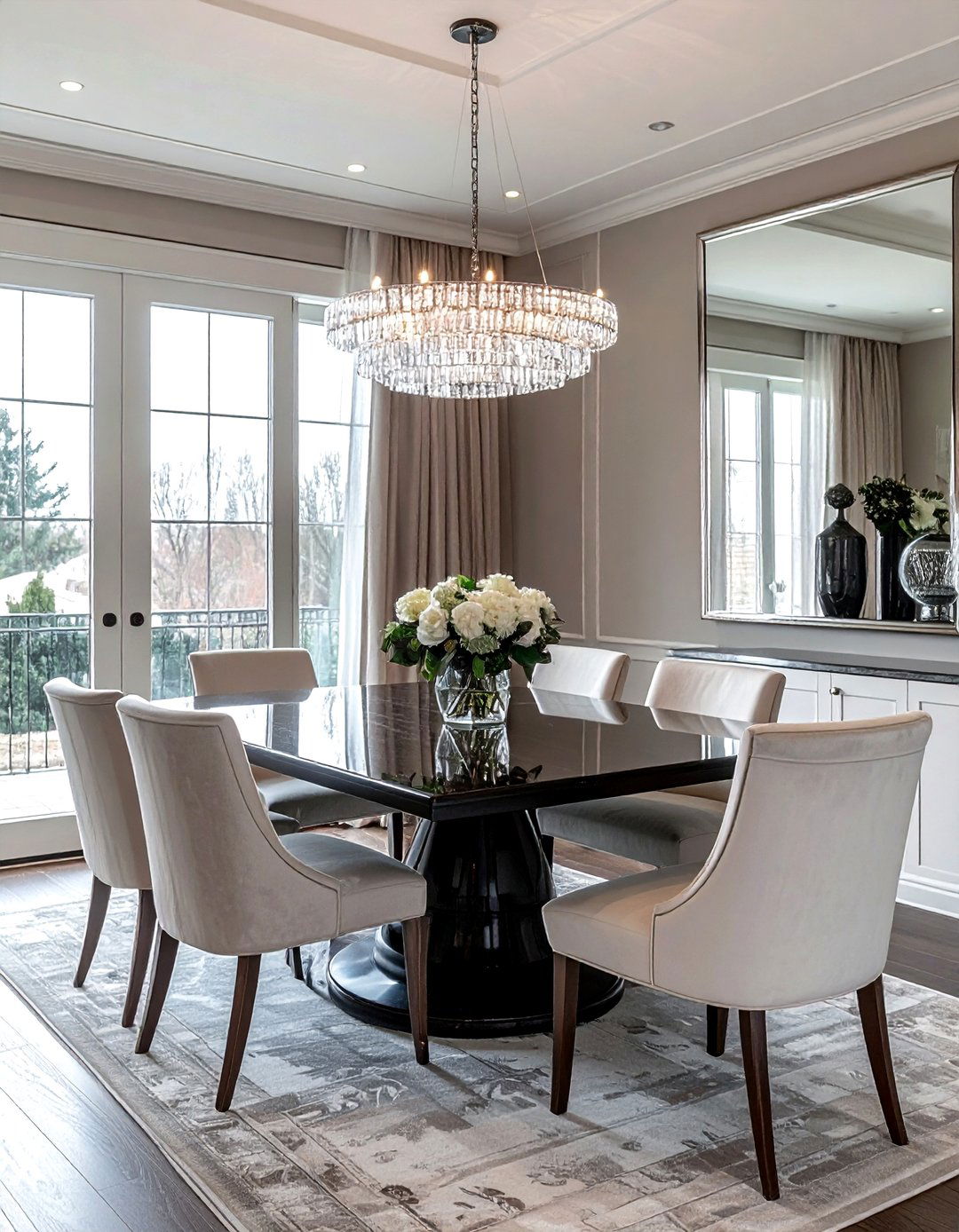 Dark Espresso Pedestal Table - 30 pedestal dining table ideas