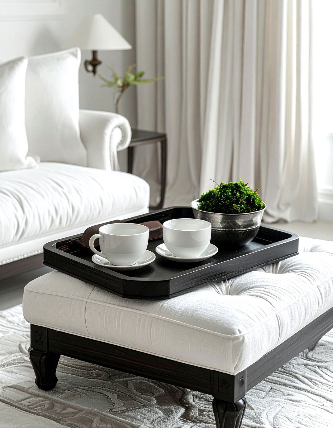 Dark Espresso Tray - 30 ottoman tray ideas