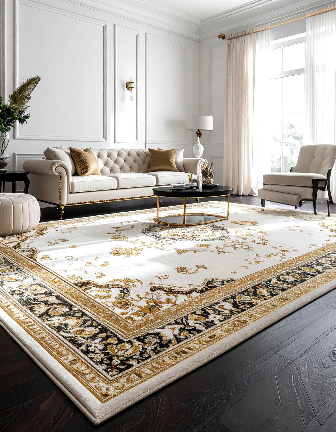 Dark Floor Oriental Rug - 30 oriental rug dining room ideas