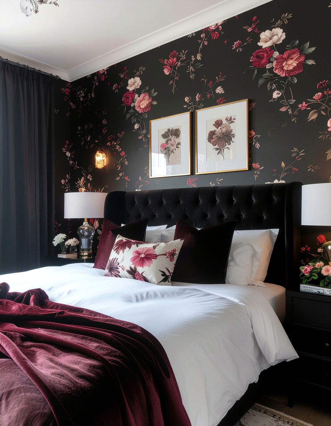 Dark Floral Bedroom Wallpaper - 30 bedroom wallpaper ideas
