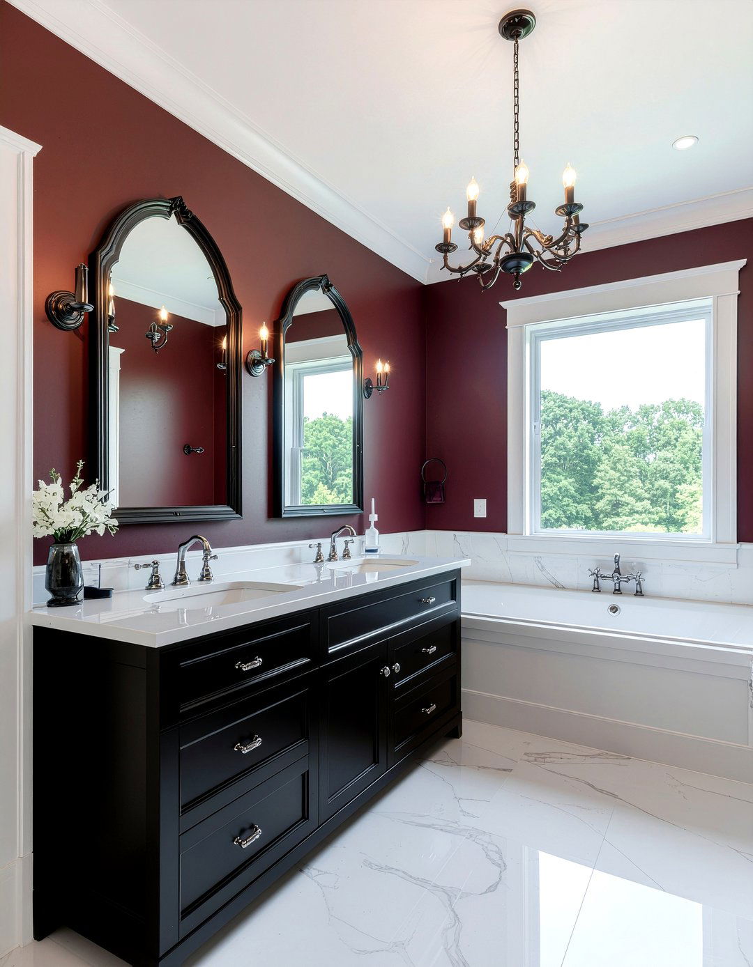 Dark Gothic Bathroom - 30 moody bathroom ideas