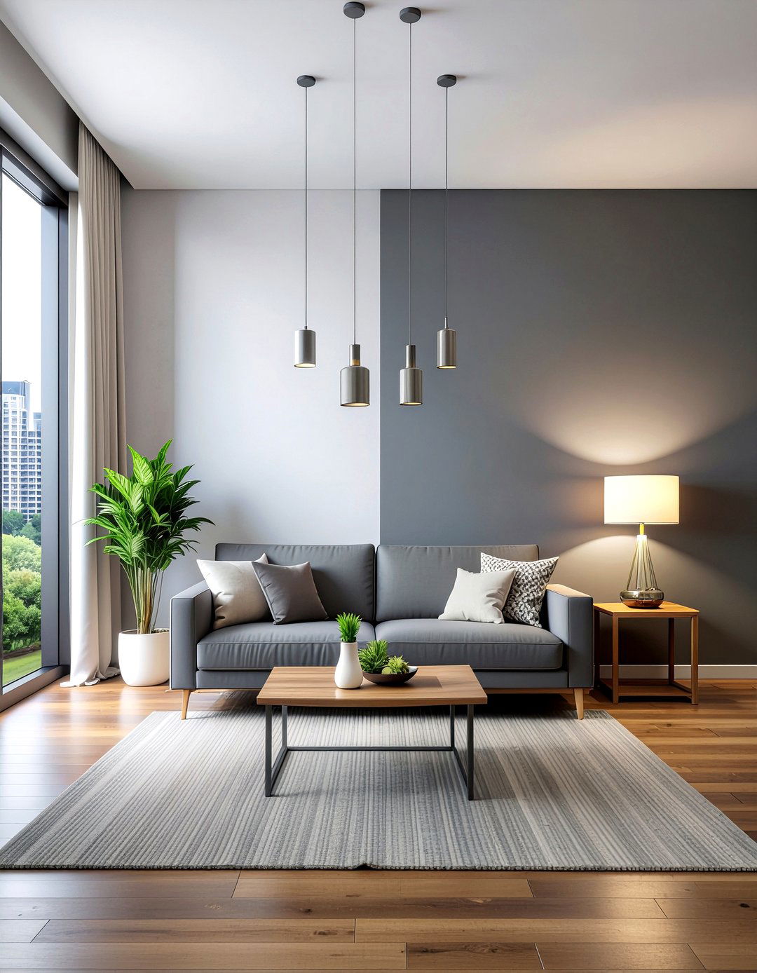 Dark Gray And Light Gray Living Room Wall - 30 living room two tone walls