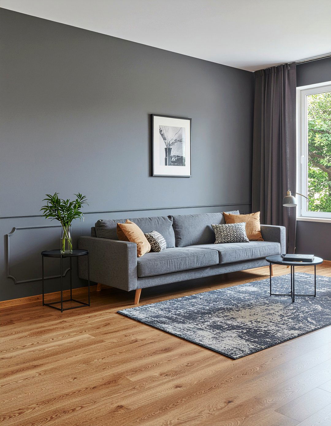 Dark Gray Baseboard - 30 living room baseboards ideas