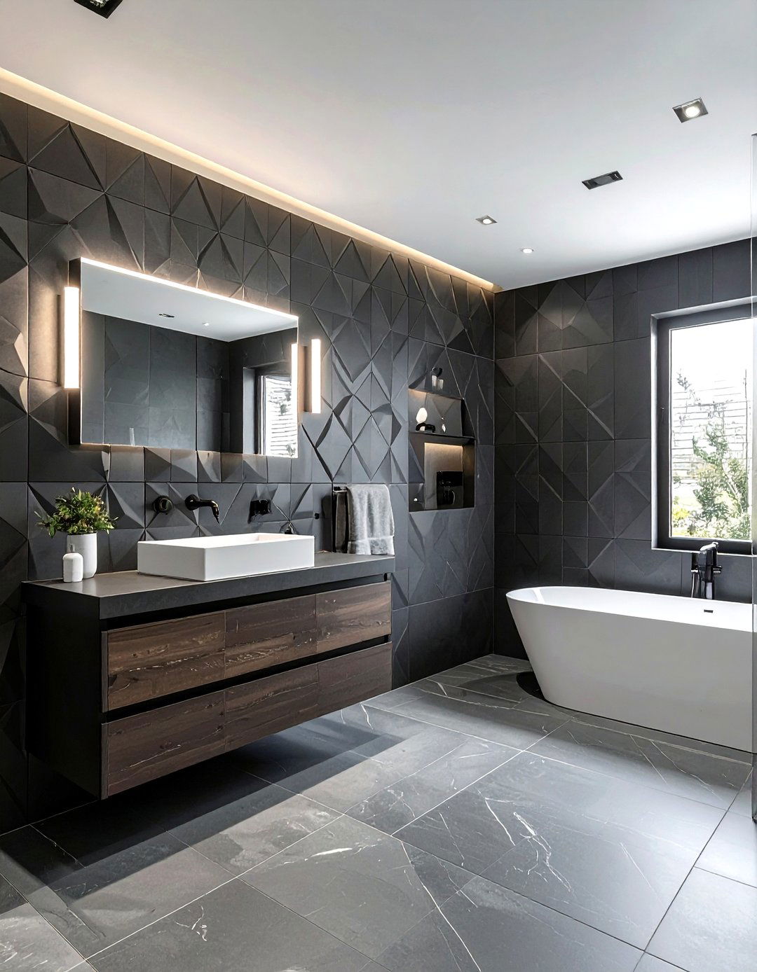 30 Dark Charcoal Bathroom Ideas for an Upscale Modern Look