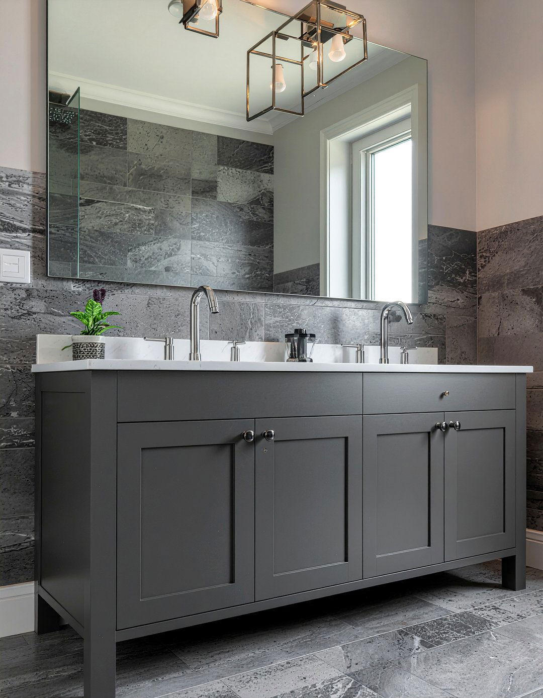 Dark Gray Bathroom Vanity - 30 bathroom cabinet ideas