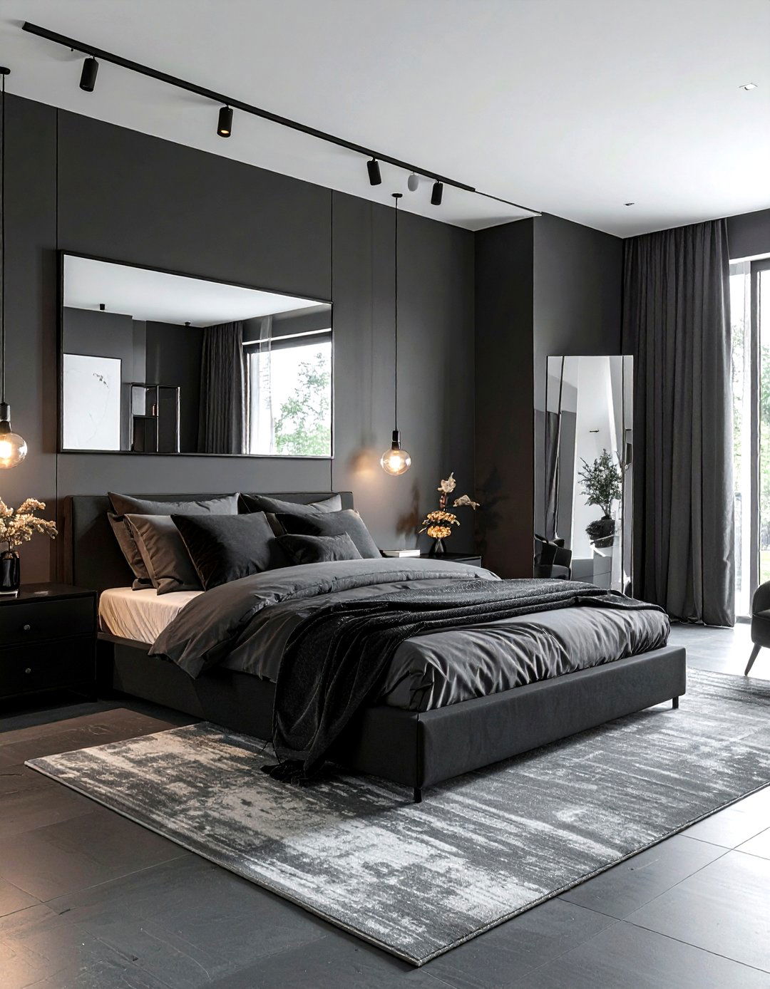 Dark Gray Bedroom - 30 minimalist gray bedroom ideas