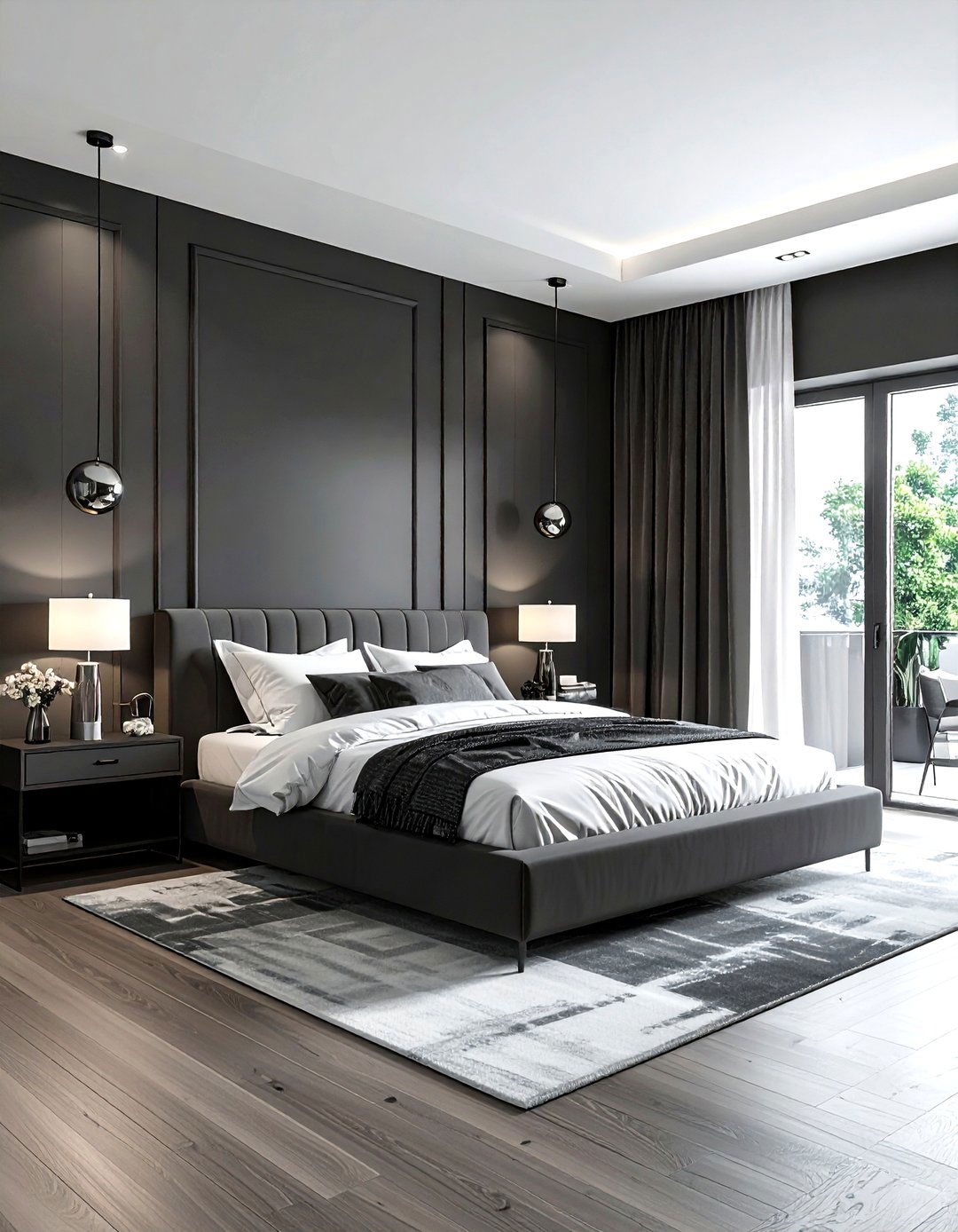 Dark Gray Bedroom - 30 modern gray bedroom ideas