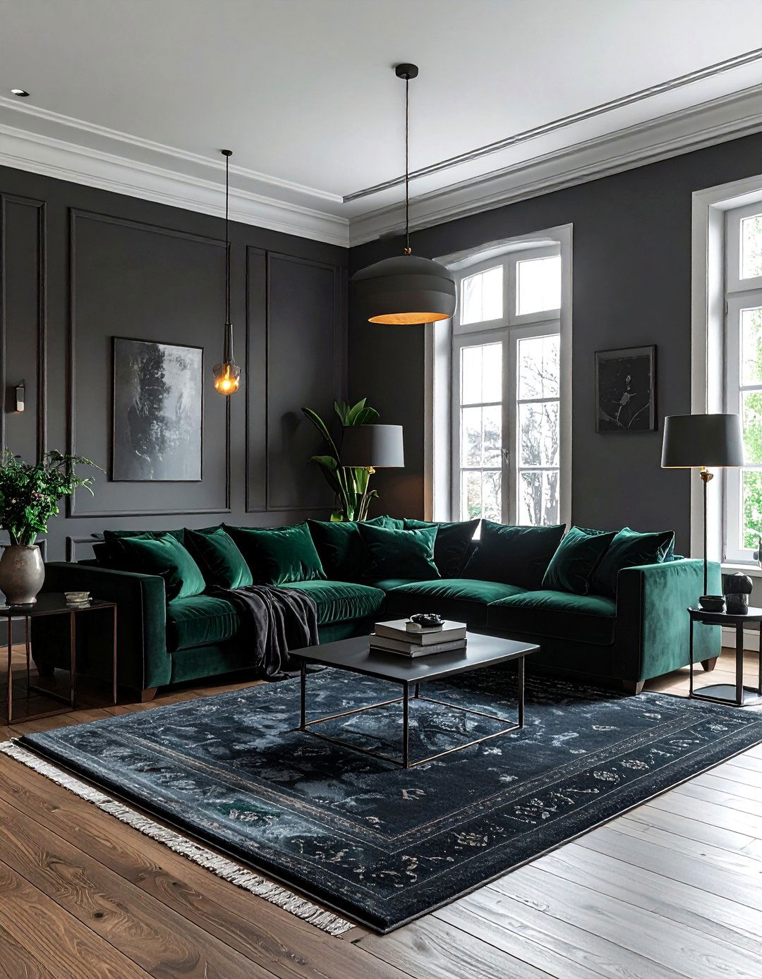 Dark Gray Bohemian Living Room - 30 bohemian gray living room ideas