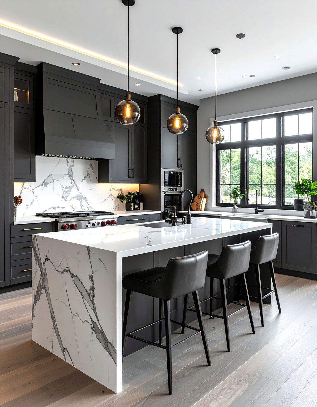 Dark Gray Kitchen Island - 30 gray kitchen furniture ideas