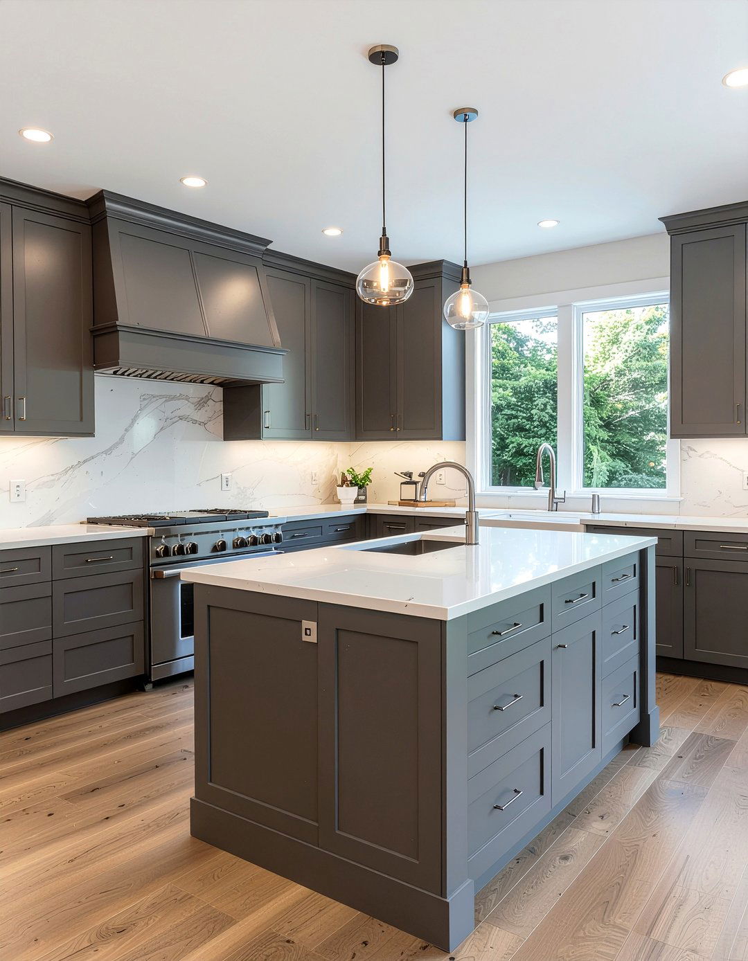 Dark Gray Kitchen With Quartz Countertops - 30 dark gray kitchen ideas