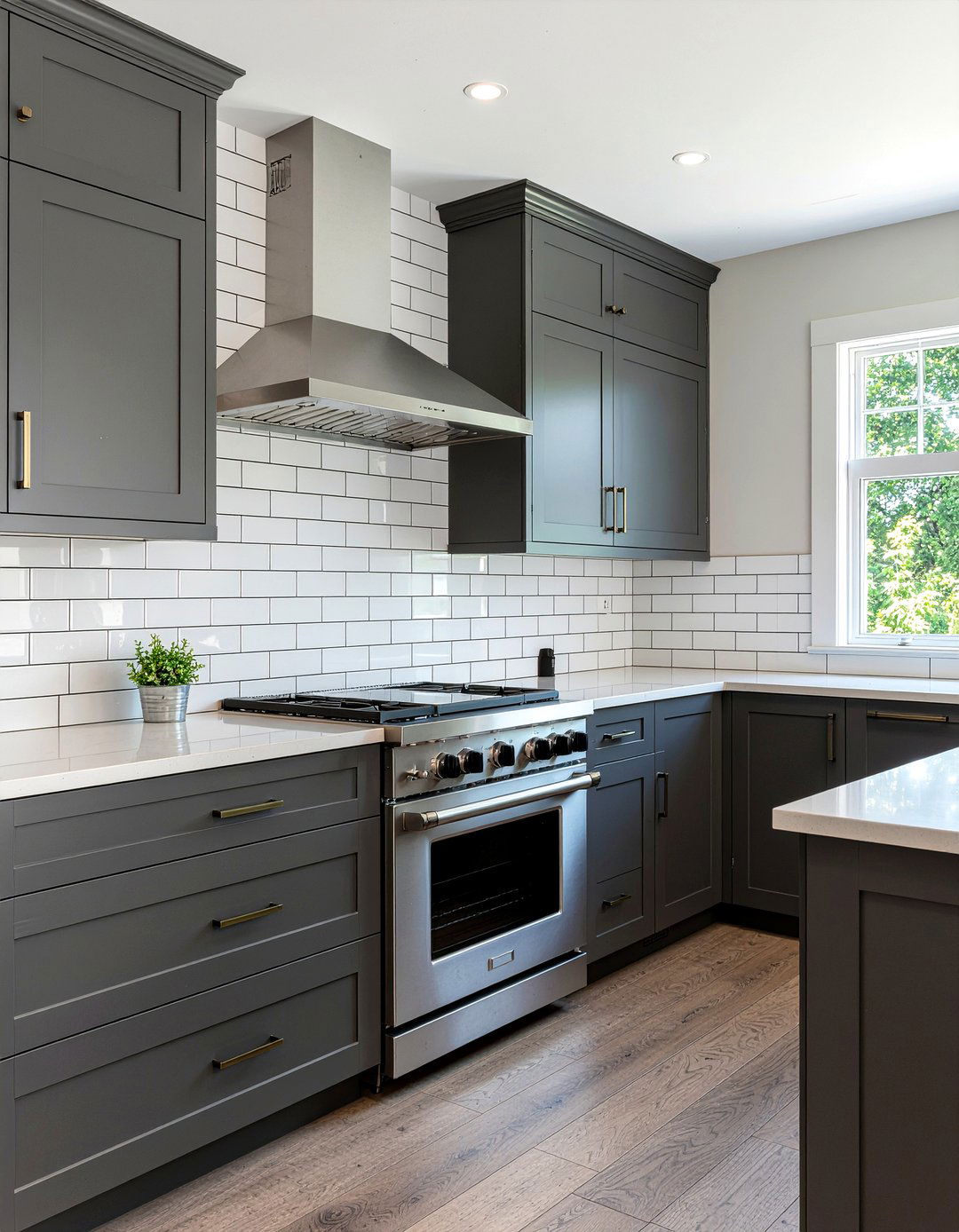 Dark Gray Kitchen With Subway Tile - 30 dark gray kitchen ideas