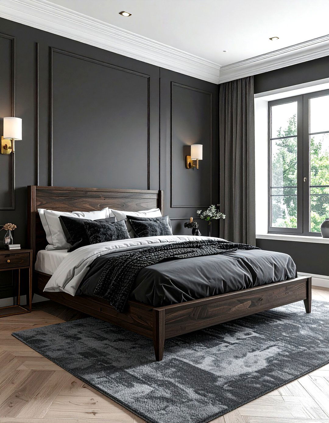 Dark Gray Scandinavian Bedroom - 30 scandinavian gray bedroom ideas