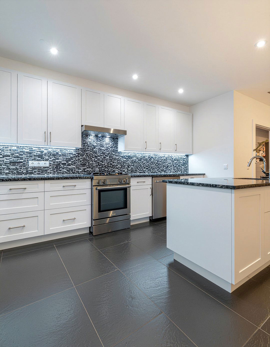 Dark Gray Slate Tiles - 30 slate floor kitchen ideas