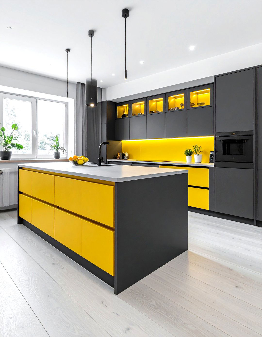 Dark Gray Yellow Kitchen Cabinets - 30 gray yellow kitchen ideas