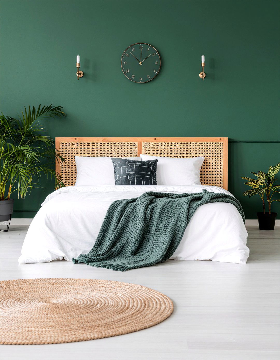 Dark Green Accent Wall - 30 jungle bedroom ideas