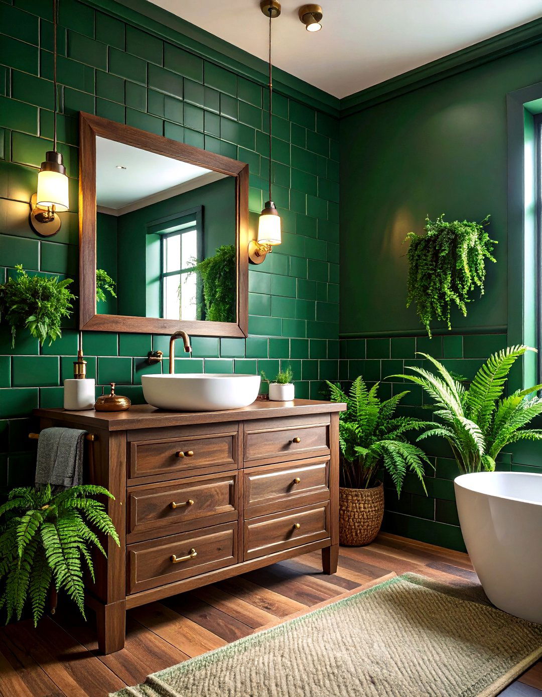 Dark Green Bathroom - 30 dark bathroom ideas