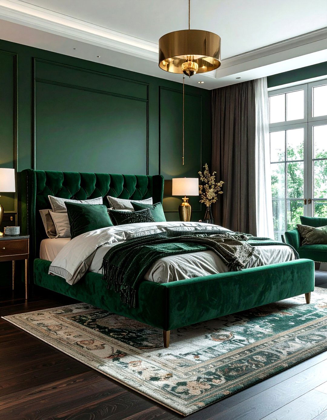 Dark Green Bedroom - 30 moody bedroom ideas