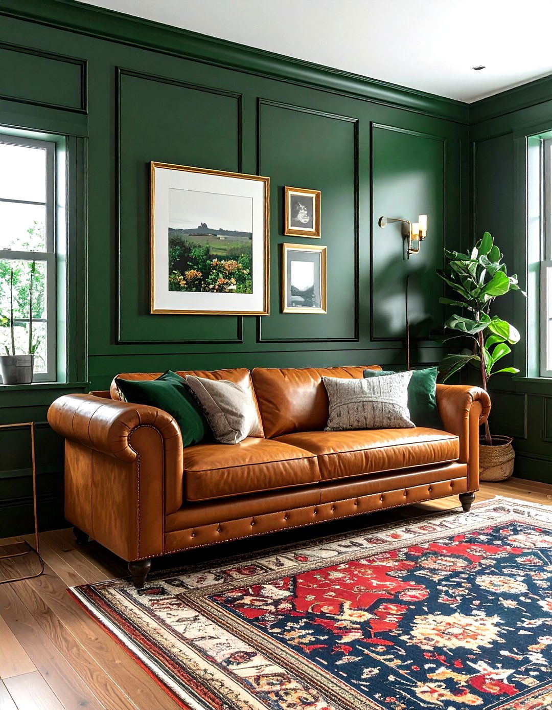 Dark Green Board And Batten - 30 living room board and batten ideas
