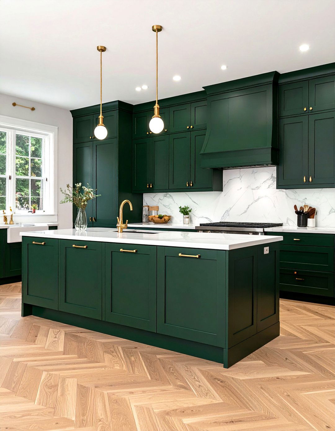Dark Green Cabinets - 30 top kitchen ideas