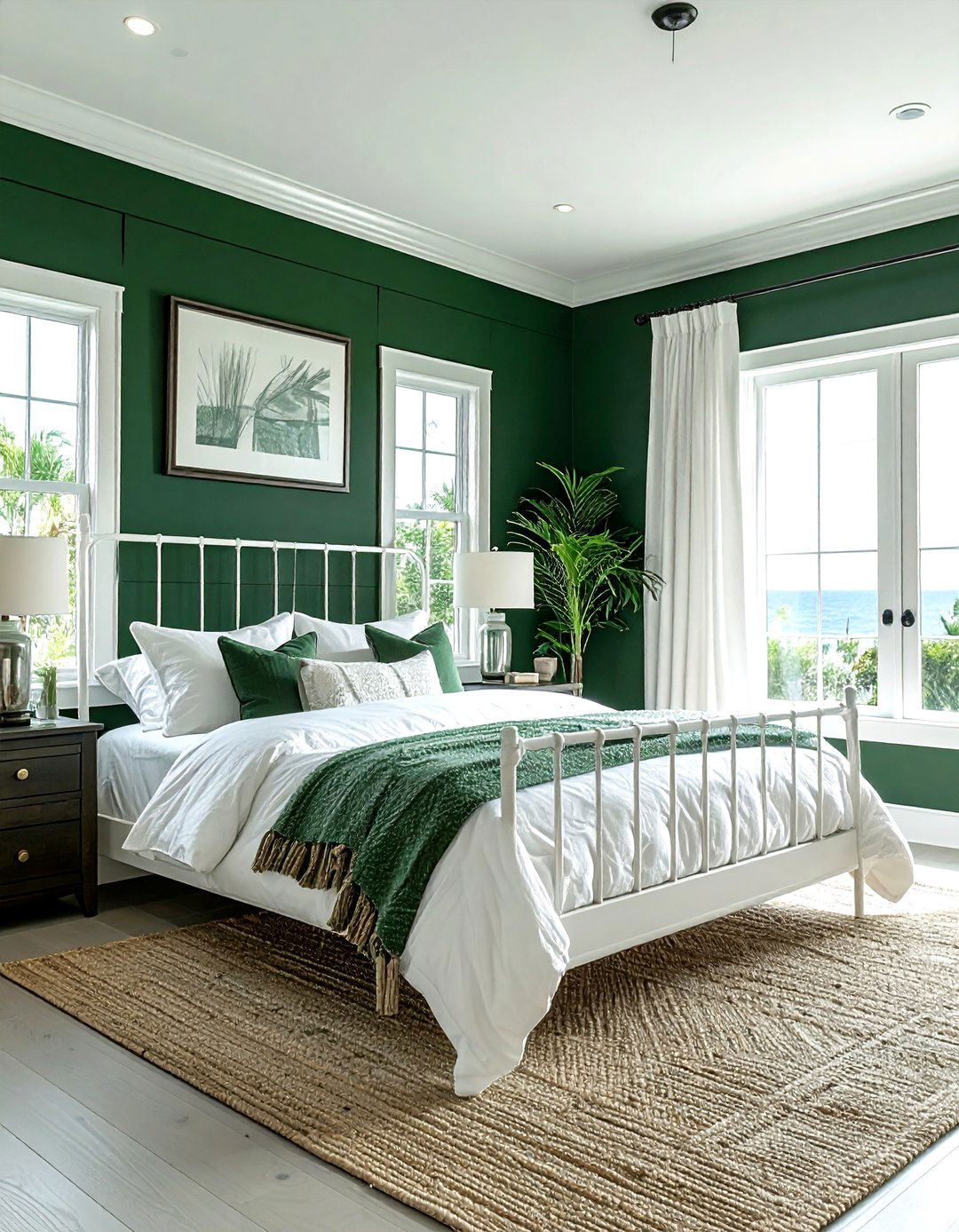 Dark Green Coastal Bedroom - 30 coastal green bedroom ideas