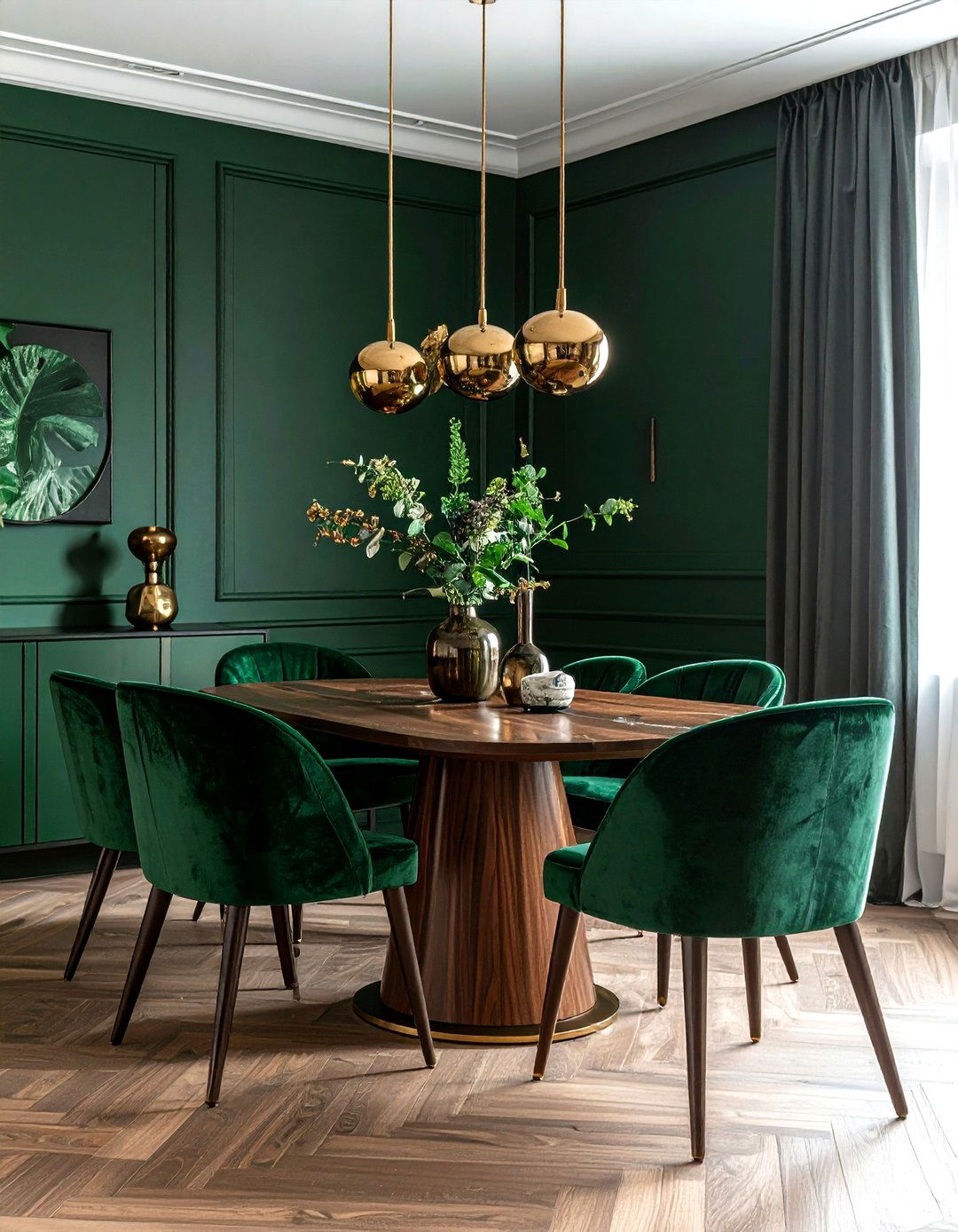 Dark Green Dining Room - 30 weeknight dinner dining room ideas