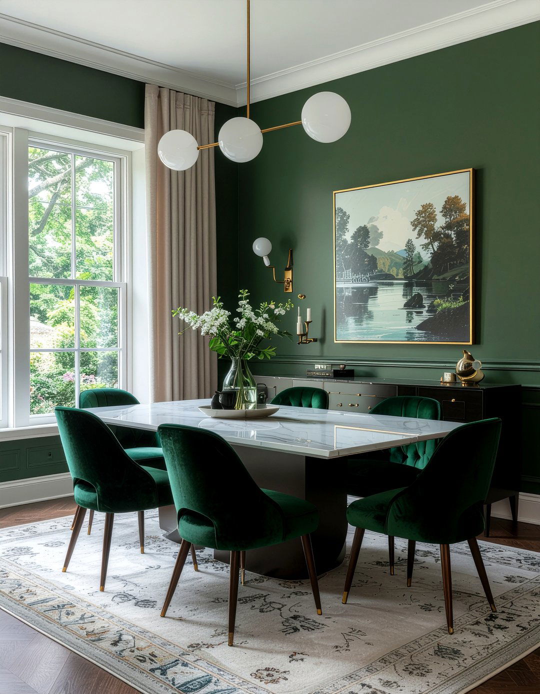 Dark Green Dining Room Picture Rail - 30 dining room picture rail ideas