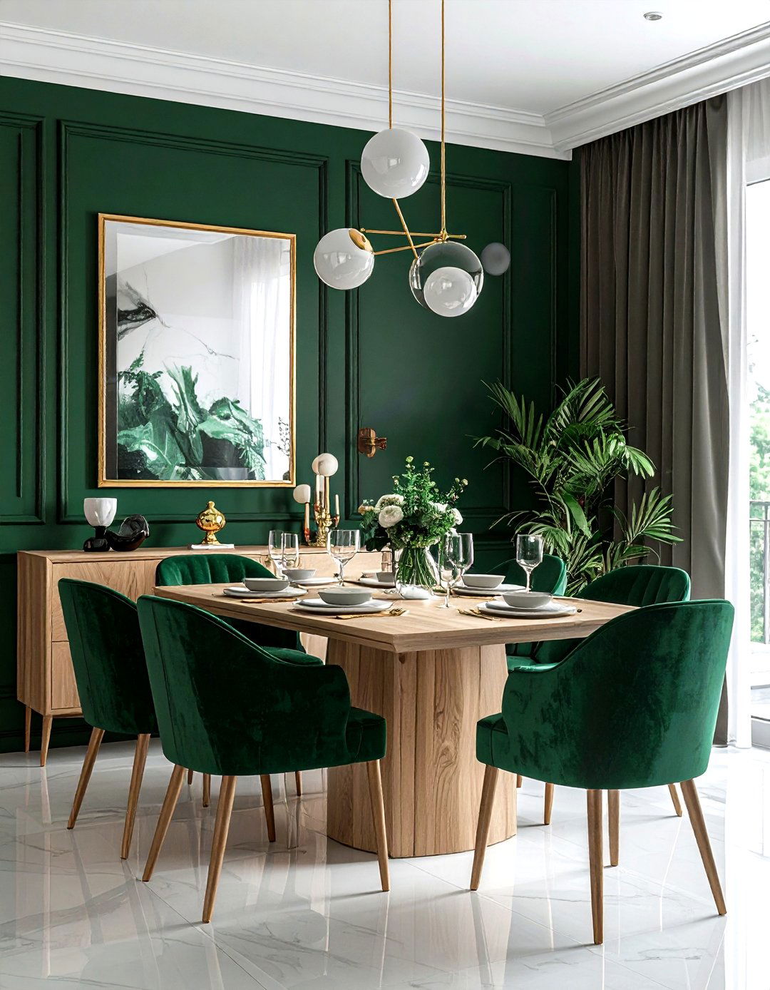 Dark Green Dining - 30 perfect dining room ideas