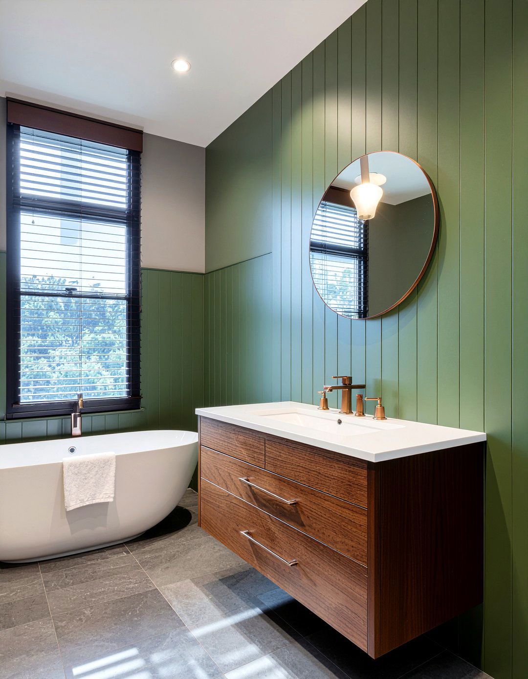 Dark Green Fluted Tile Bathroom - 30 fluted tile bathroom ideas