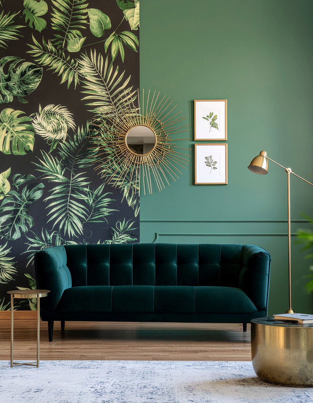 Dark Green Jungle Wallpaper - 30 living room tropical wallpapers