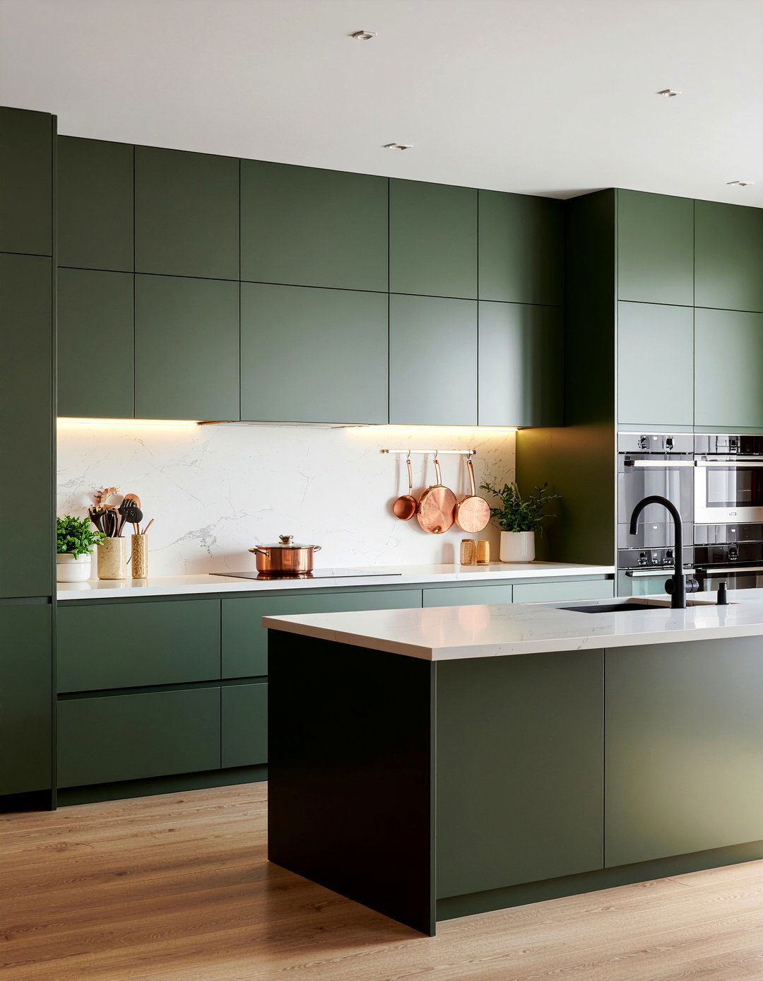 Dark Green Kitchen - 30 green kitchen ideas