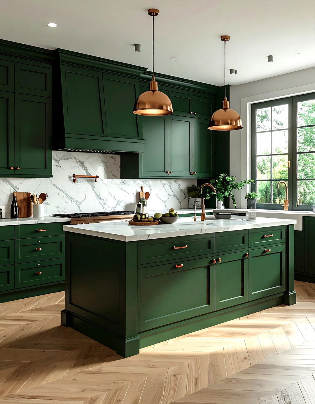 Dark Green Kitchen - 30 kitchen redesign ideas