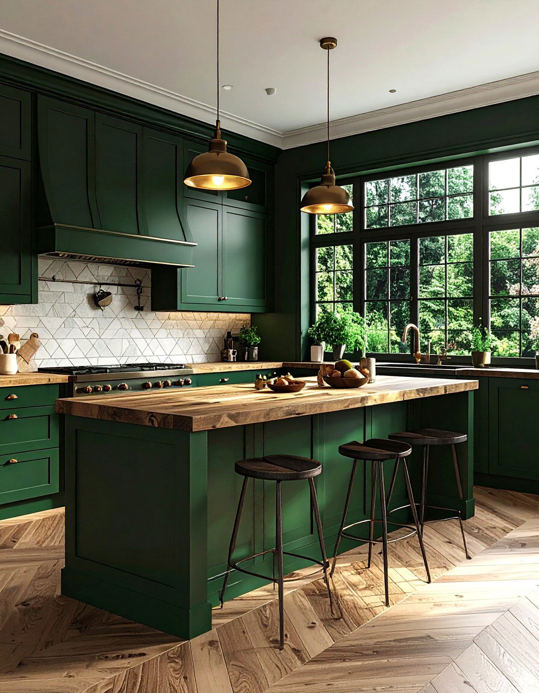 Dark Green Kitchen - 30 one-of-a-kind kitchen ideas