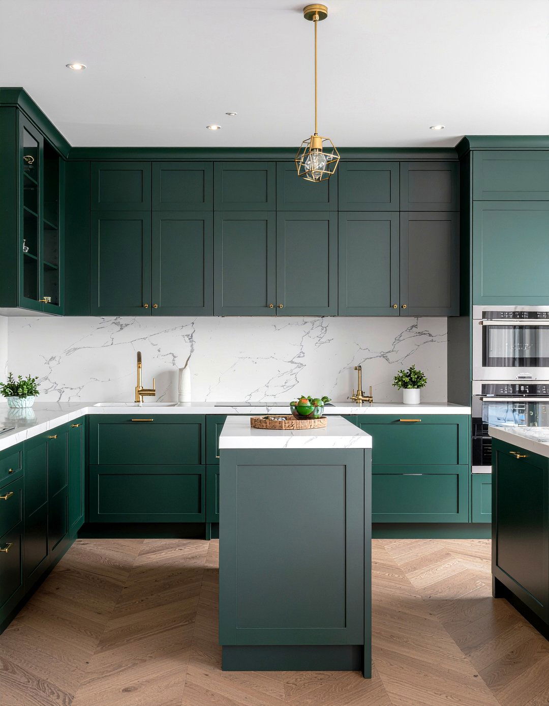 Dark Green Kitchen Cabinets - 30 parade of homes kitchen ideas