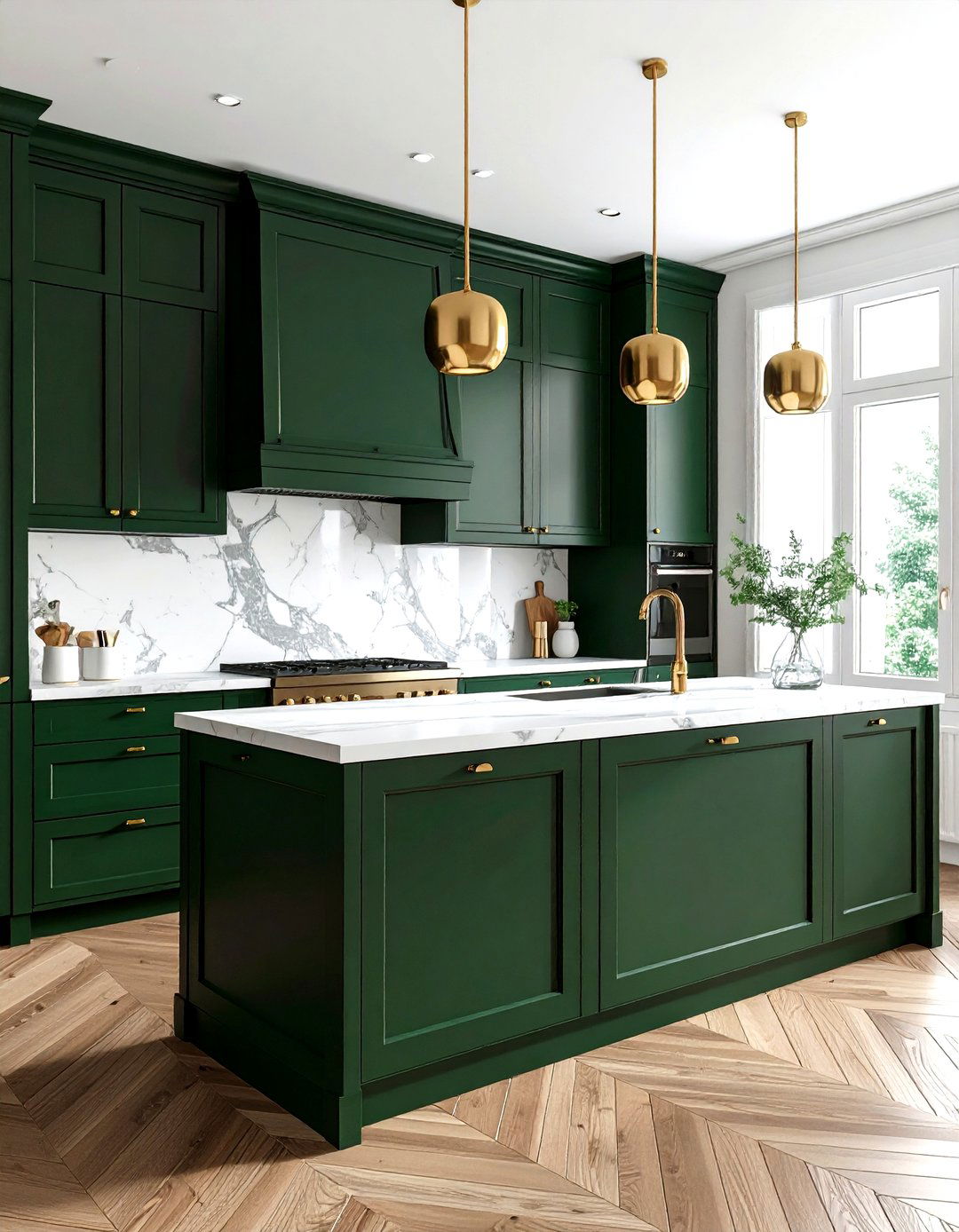 Dark Green Kitchen Cabinets - 30 kitchen inspiration ideas