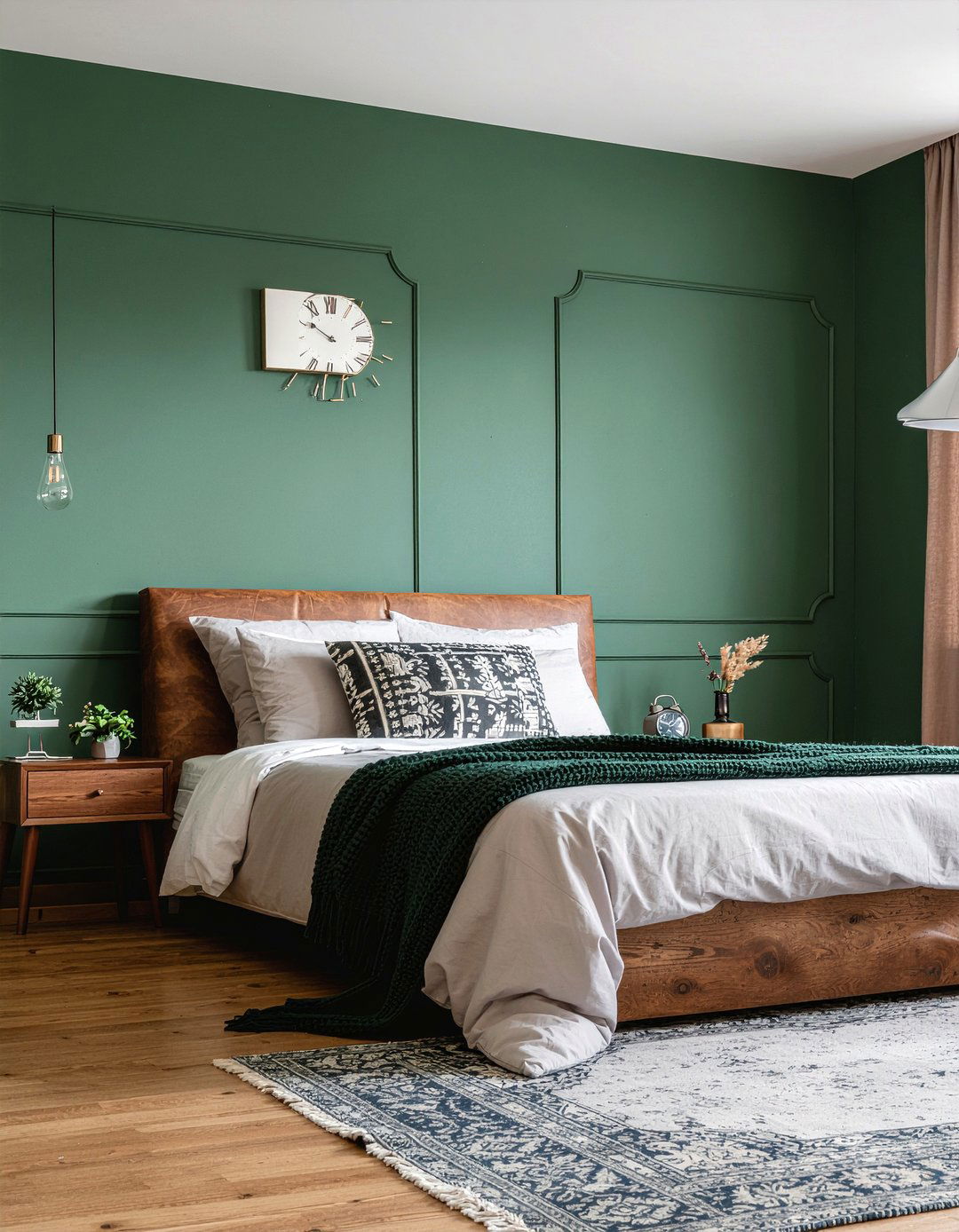 Dark Green Paneling - 30 bedroom paneling ideas