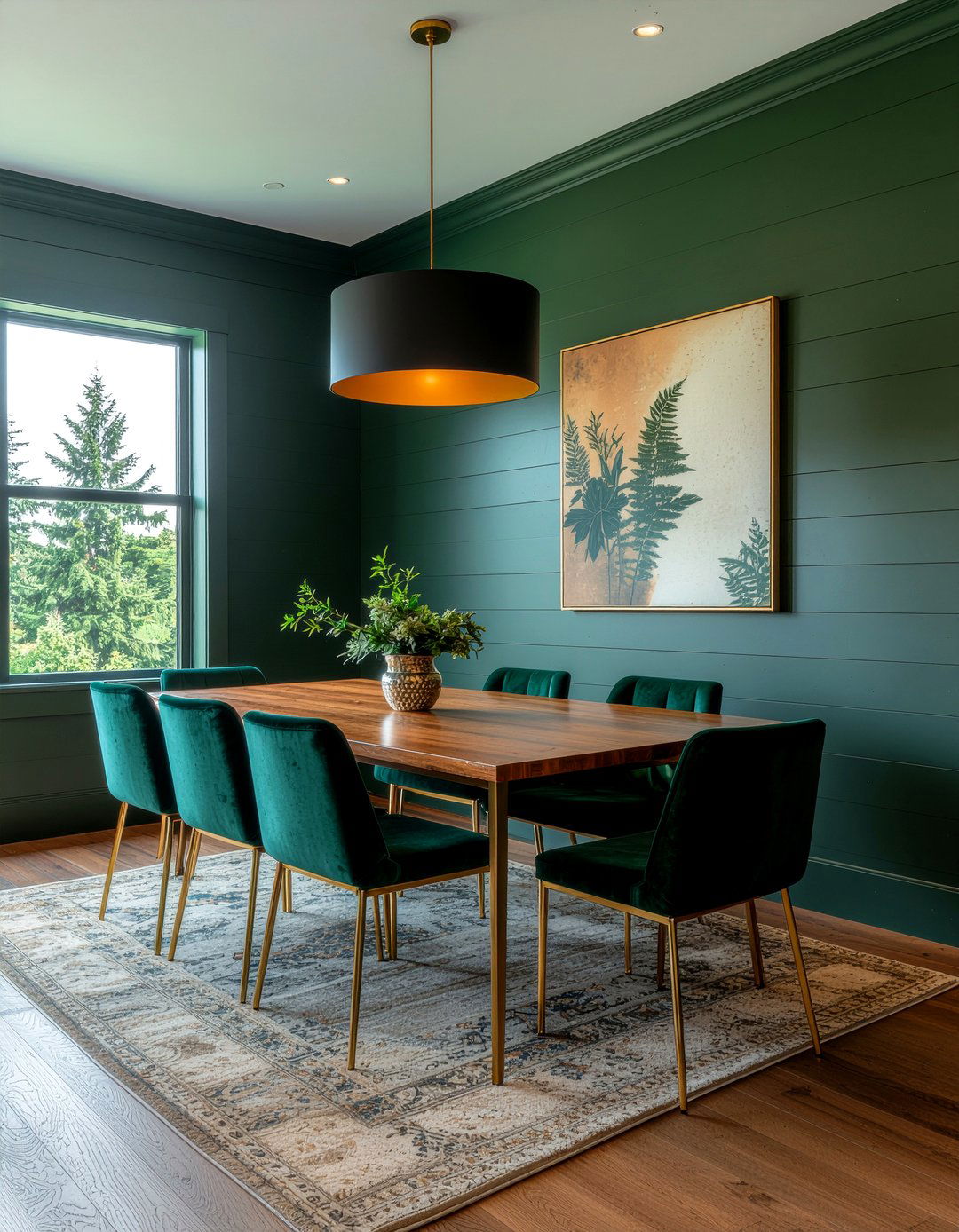 Dark Green Shiplap Dining Room - 30 dining room shiplap ideas