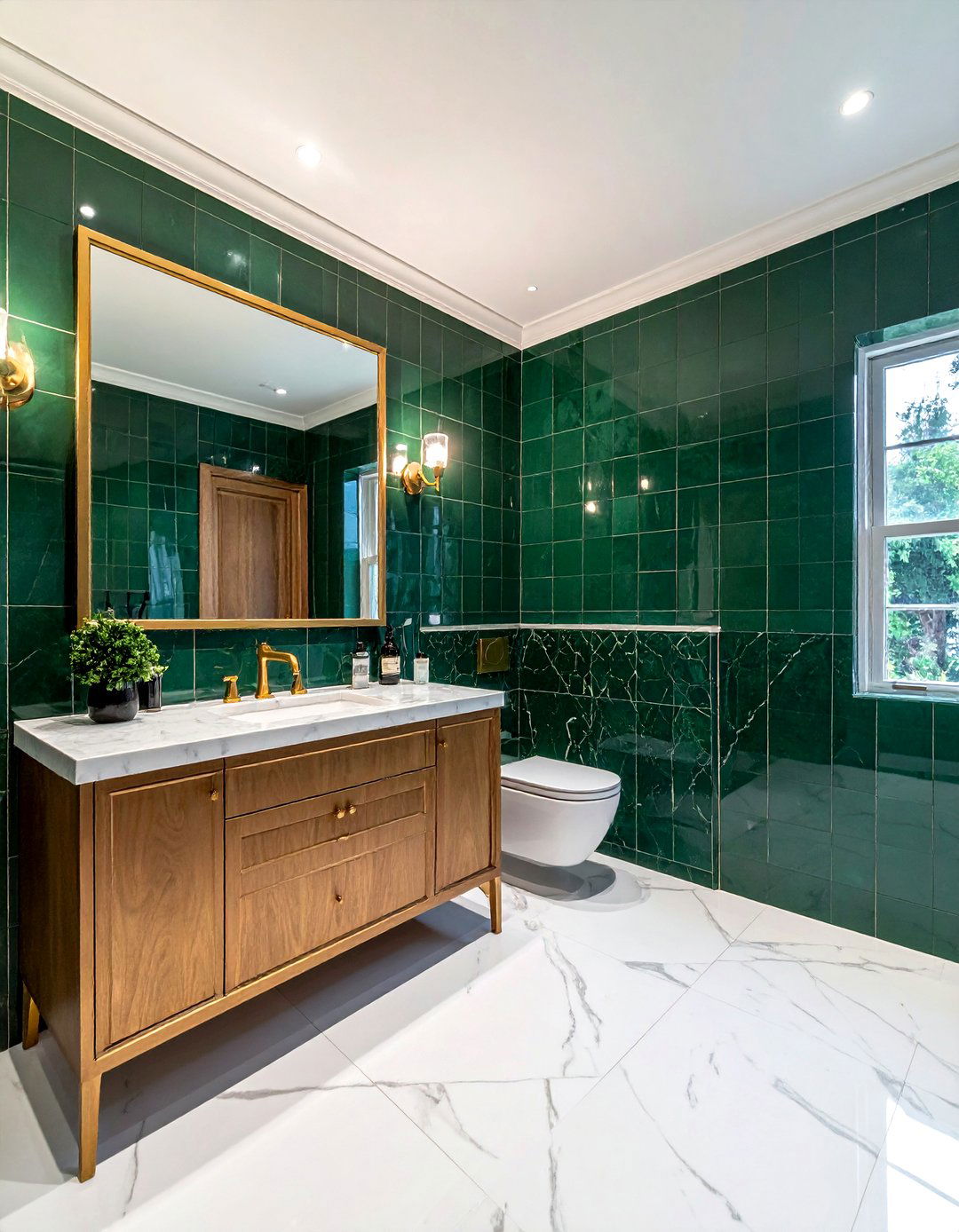 Dark Green Tile White Grout - 30 white grout bathroom ideas