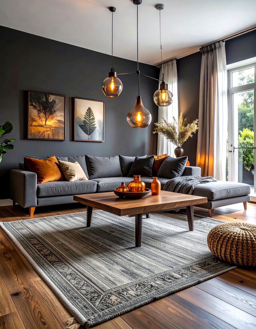 Dark Grey Boho Living Room - 30 bohemian grey living room ideas