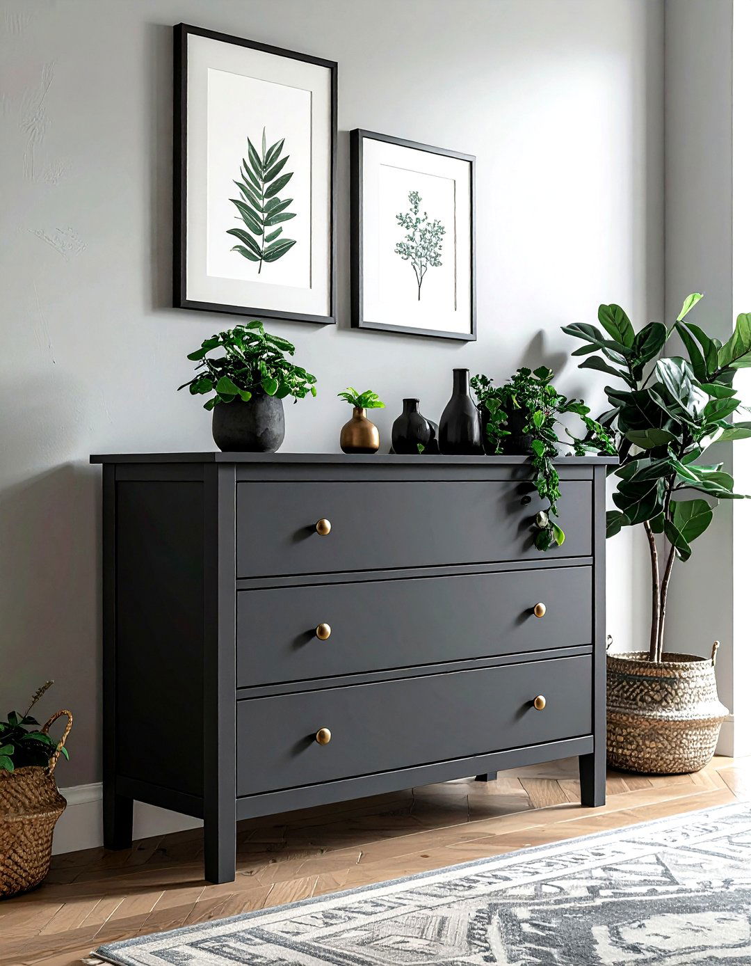 Dark Grey Chest Of Drawers - 30 gray bedroom furniture ideas